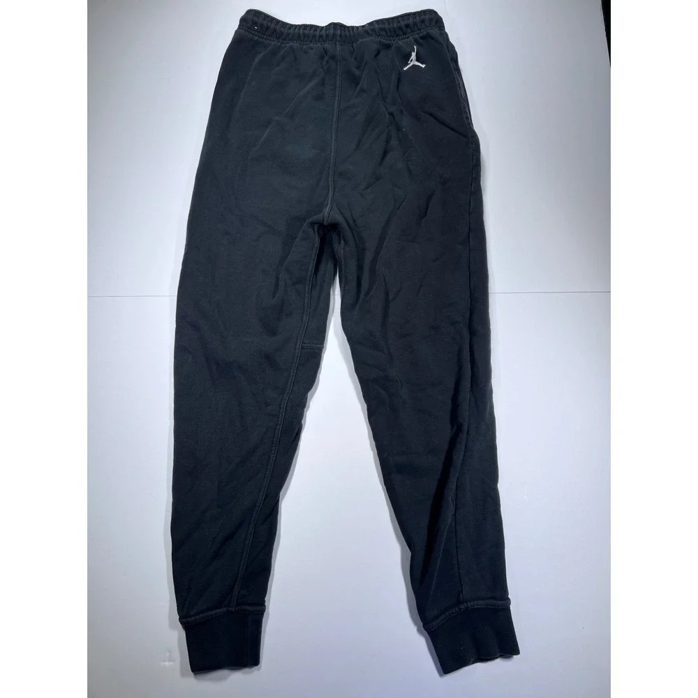 Jordan Sweatpants Mens Small Black Graphic Jumpman Fleece Joggers Pockets